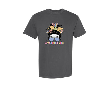 brand:Comfort Colors|color:Pepper|Groovy Teacher 14 Graphic T-Shirt