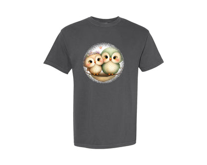 brand:Comfort Colors|color:Pepper|Couple Animals Round Tshirt 39 Graphic T-Shirt