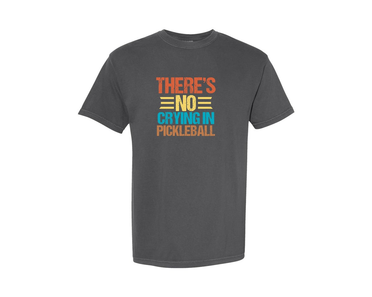 brand:Comfort Colors|color:Pepper|Theres No Crying In Pickleball T Shirt Graphic T-Shirt