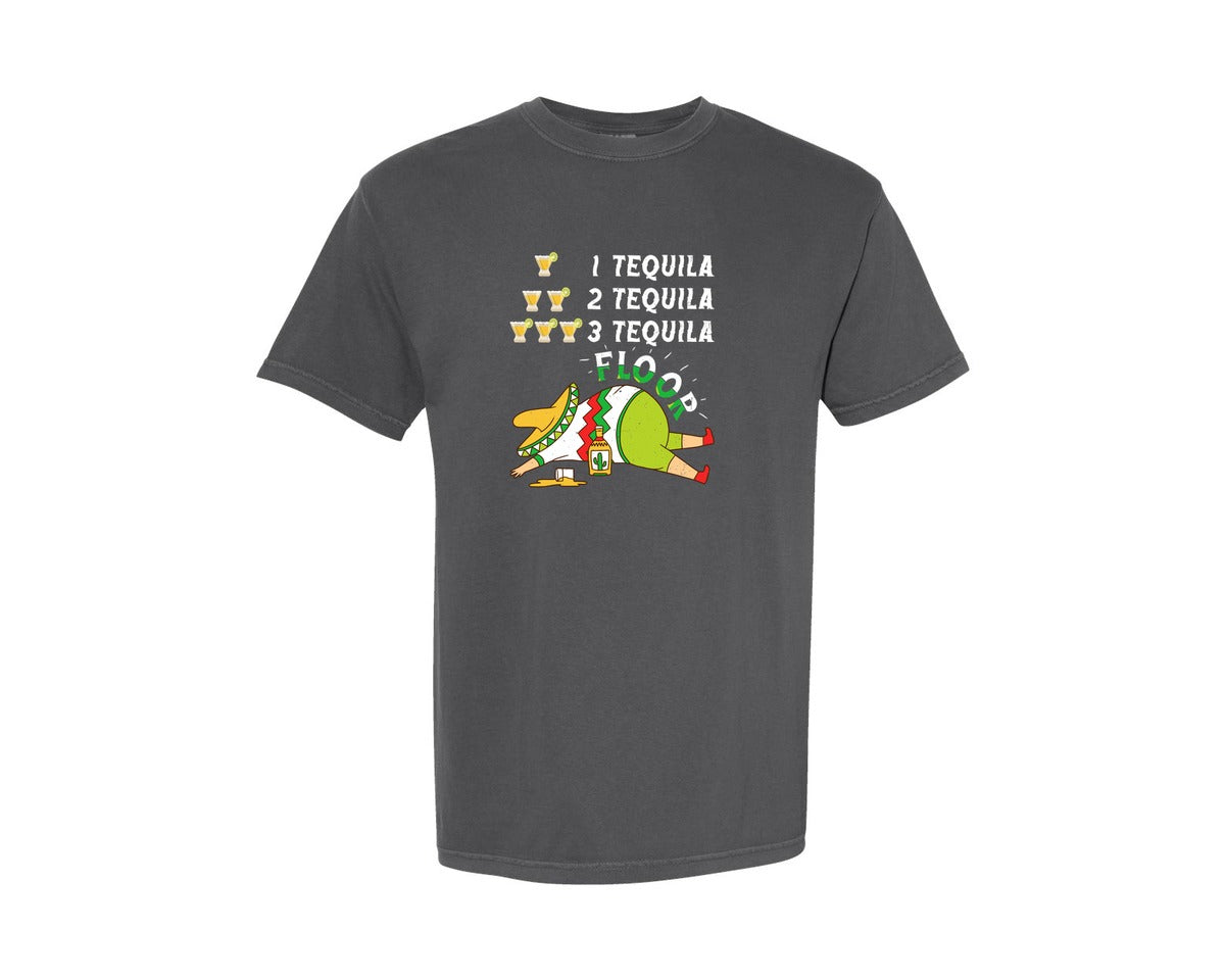 brand:Comfort Colors|color:Pepper|Tequila Cinco De Mayo T Shirt Graphic T-Shirt