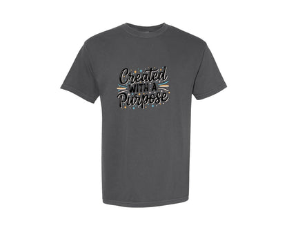 brand:Comfort Colors|color:Pepper|Created With A Purpose Design 15 Graphic T-Shirt