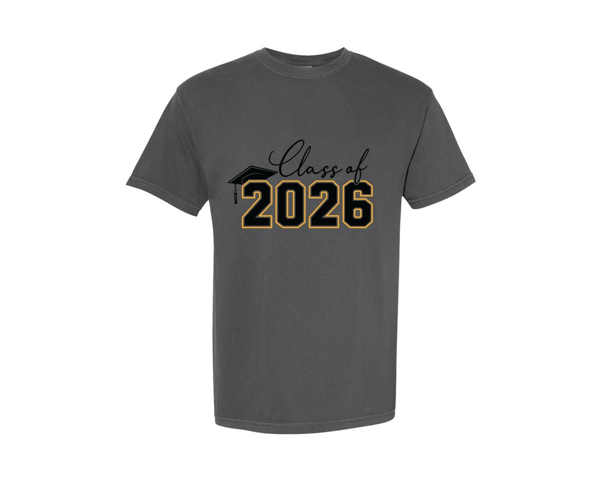 brand:Comfort Colors|color:Pepper|Class Of 2026 Senior 2026 Graduation 2 Graphic T-Shirt