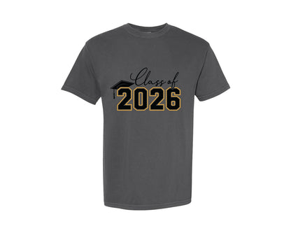 brand:Comfort Colors|color:Pepper|Class Of 2026 Senior 2026 Graduation 2 Graphic T-Shirt