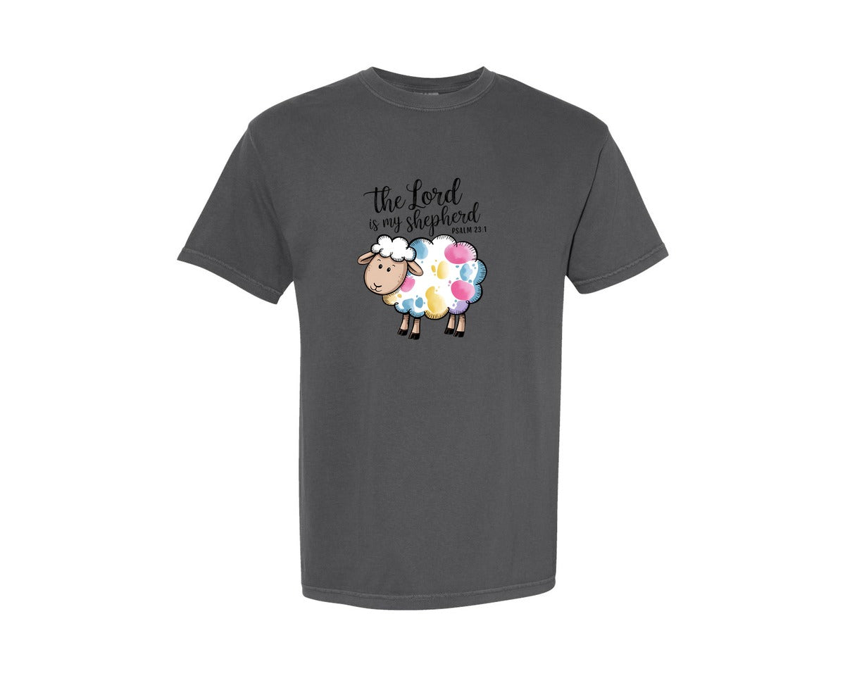 brand:Comfort Colors|color:Pepper|The Lord Is My Shepherd Christian Graphic T-Shirt