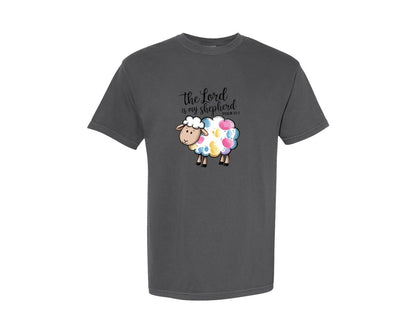 brand:Comfort Colors|color:Pepper|The Lord Is My Shepherd Christian Graphic T-Shirt
