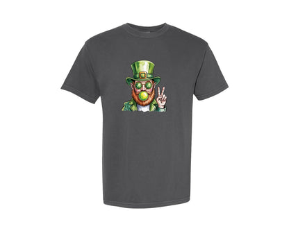 brand:Comfort Colors|color:Pepper|Cool Leprechaun Bubble Graphic T-Shirt
