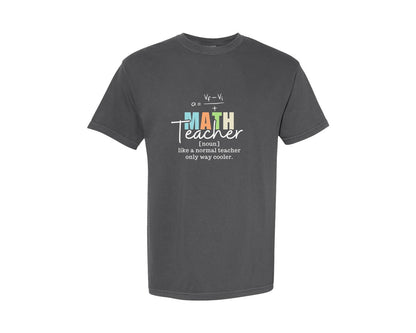 brand:Comfort Colors|color:Pepper|Funny Math Teacher Definition Math Graphic T-Shirt