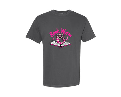 brand:Comfort Colors|color:Pepper|Cute Bookworm For Readers Graphic T-Shirt