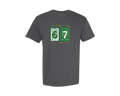 brand:Comfort Colors|color:Pepper|Lucky Six Seven St Patricks Day Graphic T-Shirt