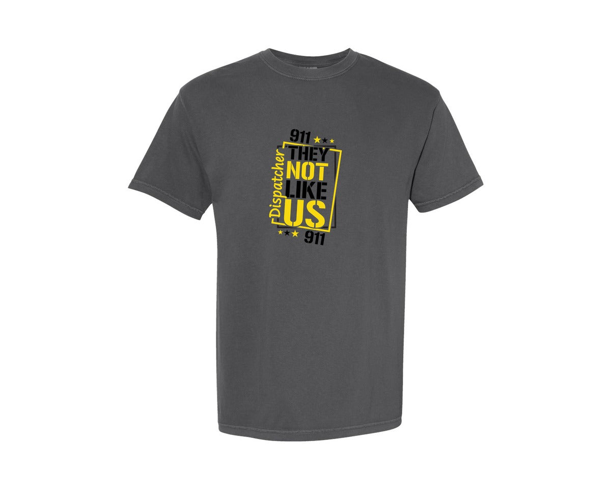 brand:Comfort Colors|color:Pepper|They Not Like Us 911 Dispatcher Graphic T-Shirt