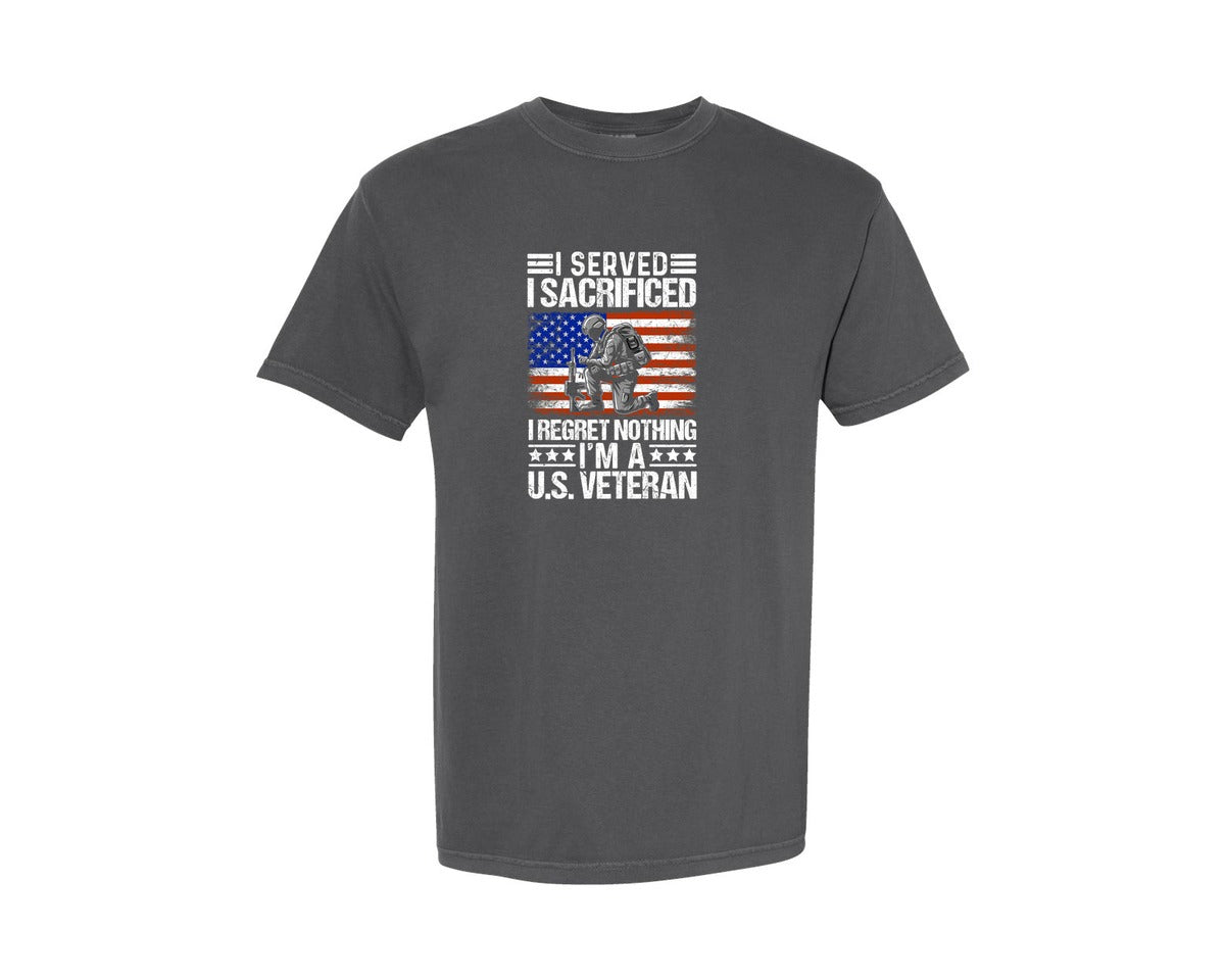 brand:Comfort Colors|color:Pepper|Served Sacrificed Veterans Day T Shirt Graphic T-Shirt