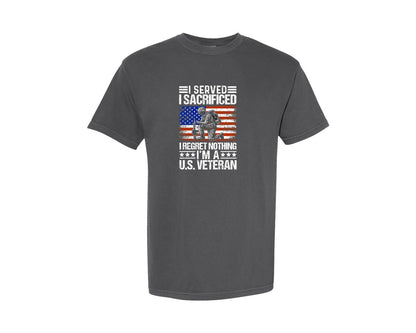 brand:Comfort Colors|color:Pepper|Served Sacrificed Veterans Day T Shirt Graphic T-Shirt