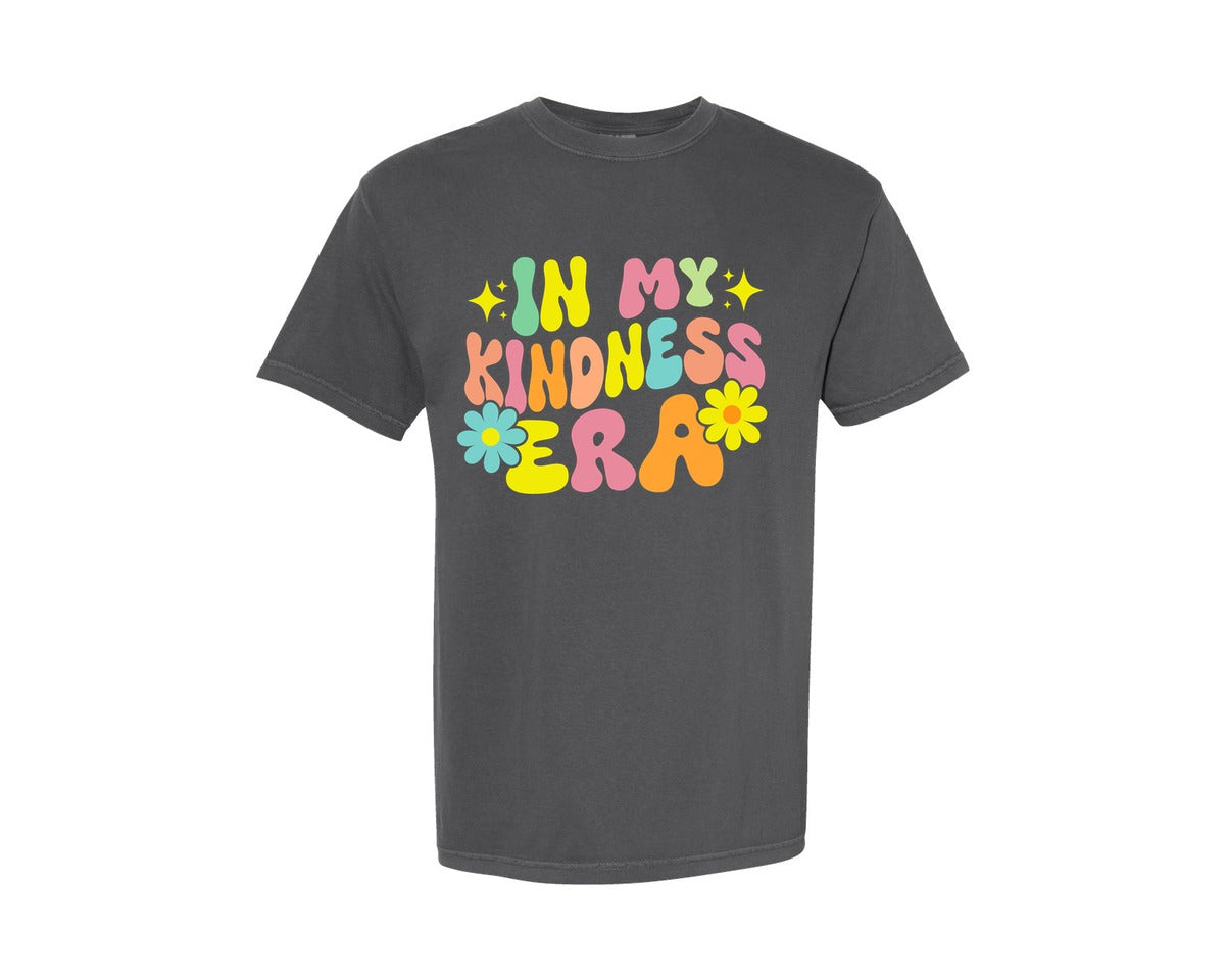 brand:Comfort Colors|color:Pepper|In My Kindness Era Retro T Shirt Graphic T-Shirt