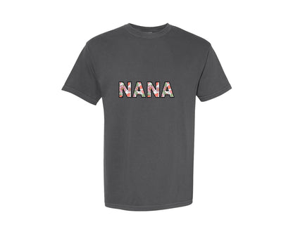 brand:Comfort Colors|color:Pepper|Boho Floral Nana Graphic T-Shirt