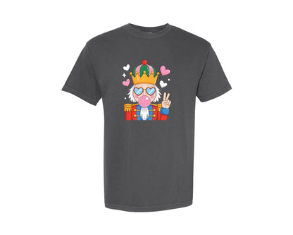 brand:Comfort Colors|color:Pepper|Disco Ball Nutcracker Christmas Xmas 10 Graphic T-Shirt