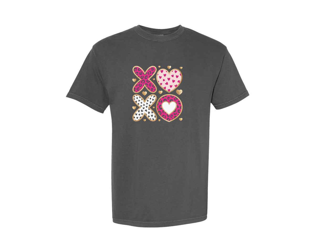 brand:Comfort Colors|color:Pepper|Xoxo Valentines Day 15 Graphic T-Shirt