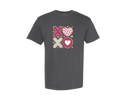 brand:Comfort Colors|color:Pepper|Xoxo Valentines Day 15 Graphic T-Shirt