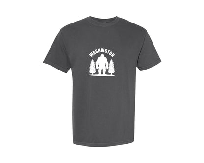 brand:Comfort Colors|color:Pepper|Washington Bigfoot Tshirt Graphic T-Shirt