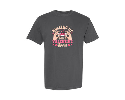 brand:Comfort Colors|color:Pepper|Rolling Spirit Valentines Day T Shirt Graphic T-Shirt
