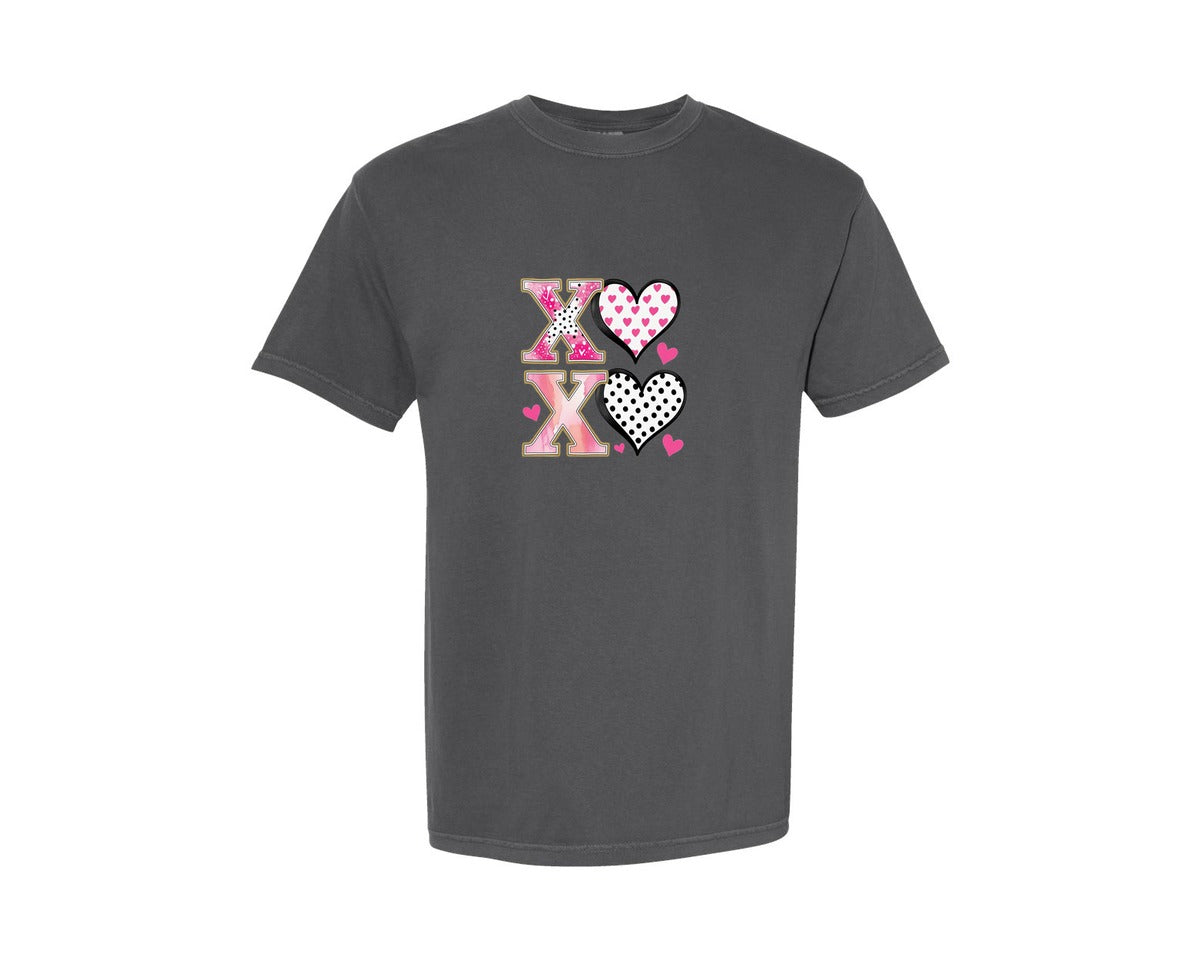 brand:Comfort Colors|color:Pepper|Xoxo Valentine Day 4 Graphic T-Shirt