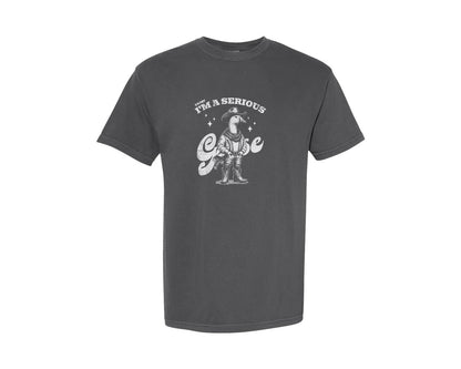 brand:Comfort Colors|color:Pepper|Today Im A Serious Goose Cowboy Shirt Graphic T-Shirt