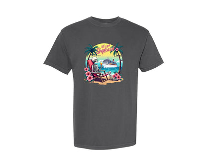 brand:Comfort Colors|color:Pepper|Cruise Lets Get Shipfaced Graphic T-Shirt