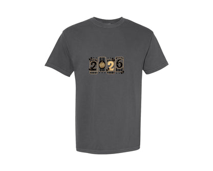 brand:Comfort Colors|color:Pepper|Happy New Year 2026 96 Graphic T-Shirt