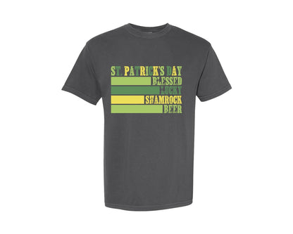 brand:Comfort Colors|color:Pepper|St Pattys Day Lucky Shamrock Lucky Graphic T-Shirt
