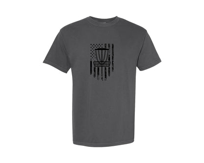 brand:Comfort Colors|color:Pepper|Patriotic Day Disc Golf Design Graphic T-Shirt