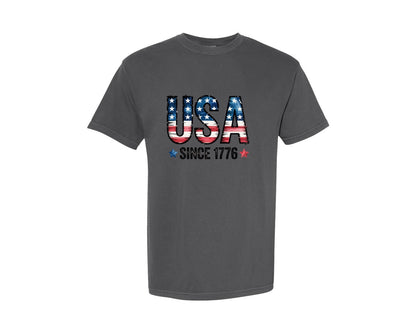 brand:Comfort Colors|color:Pepper|America Usa Since 1776 Graphic T-Shirt
