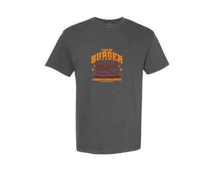 brand:Comfort Colors|color:Pepper|Cheeseburger Urban Streetwear Design Graphic T-Shirt