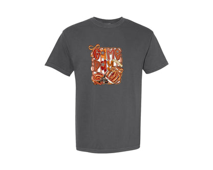 brand:Comfort Colors|color:Pepper|Coquette Football Game Day 2 Graphic T-Shirt