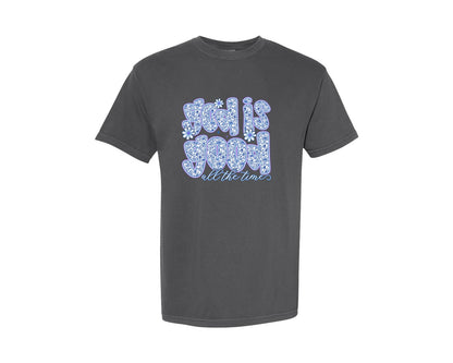 brand:Comfort Colors|color:Pepper|Jesus And Coffee Graphic T-Shirt