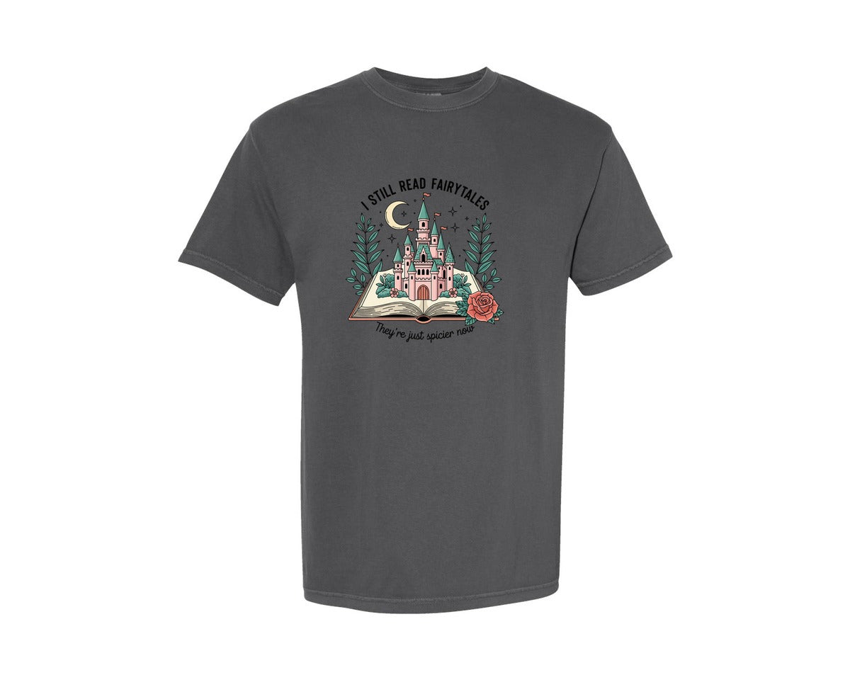 brand:Comfort Colors|color:Pepper|I Still Read Fairytales Spice Reader 2 Graphic T-Shirt