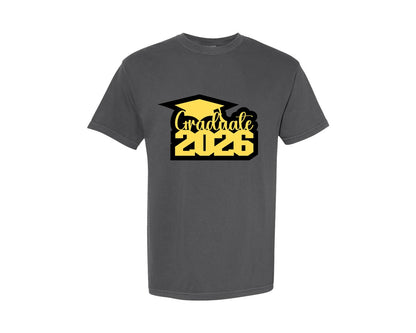 brand:Comfort Colors|color:Pepper|2026 Graduation Senior 2026 Grad Squad Graphic T-Shirt