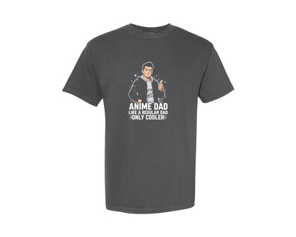 brand:Comfort Colors|color:Pepper|Anime Dad Like A Regular Dad Only Cooler 3 Graphic T-Shirt