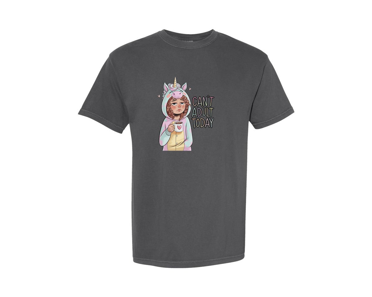 brand:Comfort Colors|color:Pepper|Funny Sarcastic Vintage Girl Graphic T-Shirt