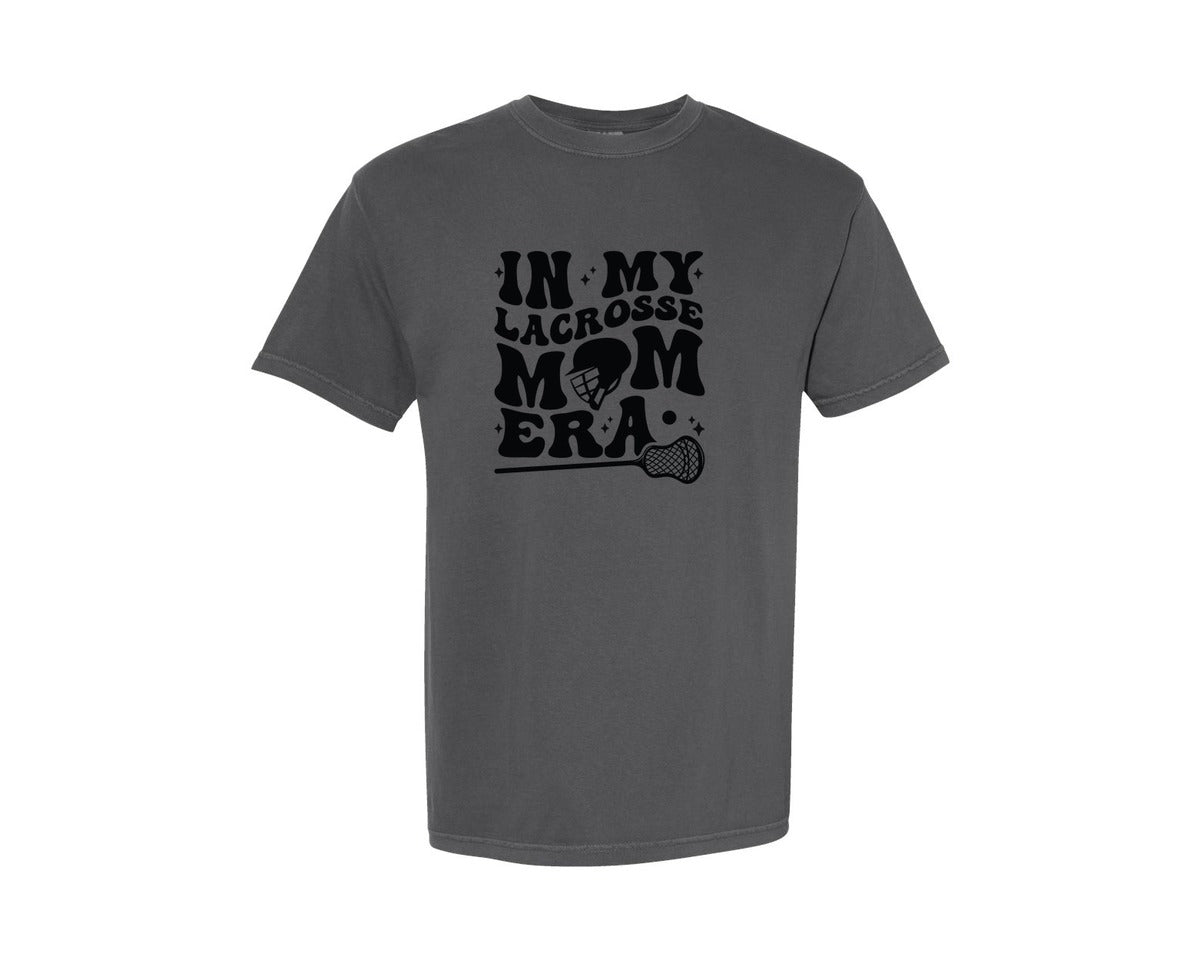 brand:Comfort Colors|color:Pepper|In My Lacrosse Mom Era Sport Mom Graphic T-Shirt