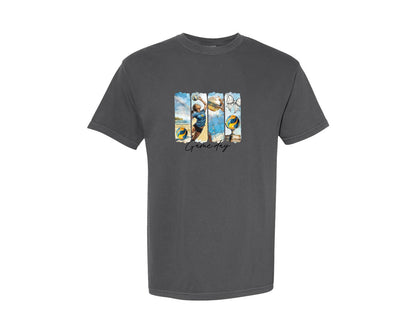brand:Comfort Colors|color:Pepper|Volleyball Game Day 3 Graphic T-Shirt