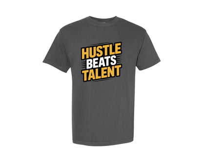 brand:Comfort Colors|color:Pepper|Hustle Beats Talent Typography T Shirt D Graphic T-Shirt