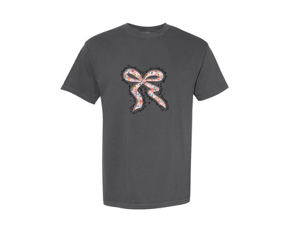 brand:Comfort Colors|color:Pepper|Proverbs 31 Floral Bow Mom Graphic T-Shirt