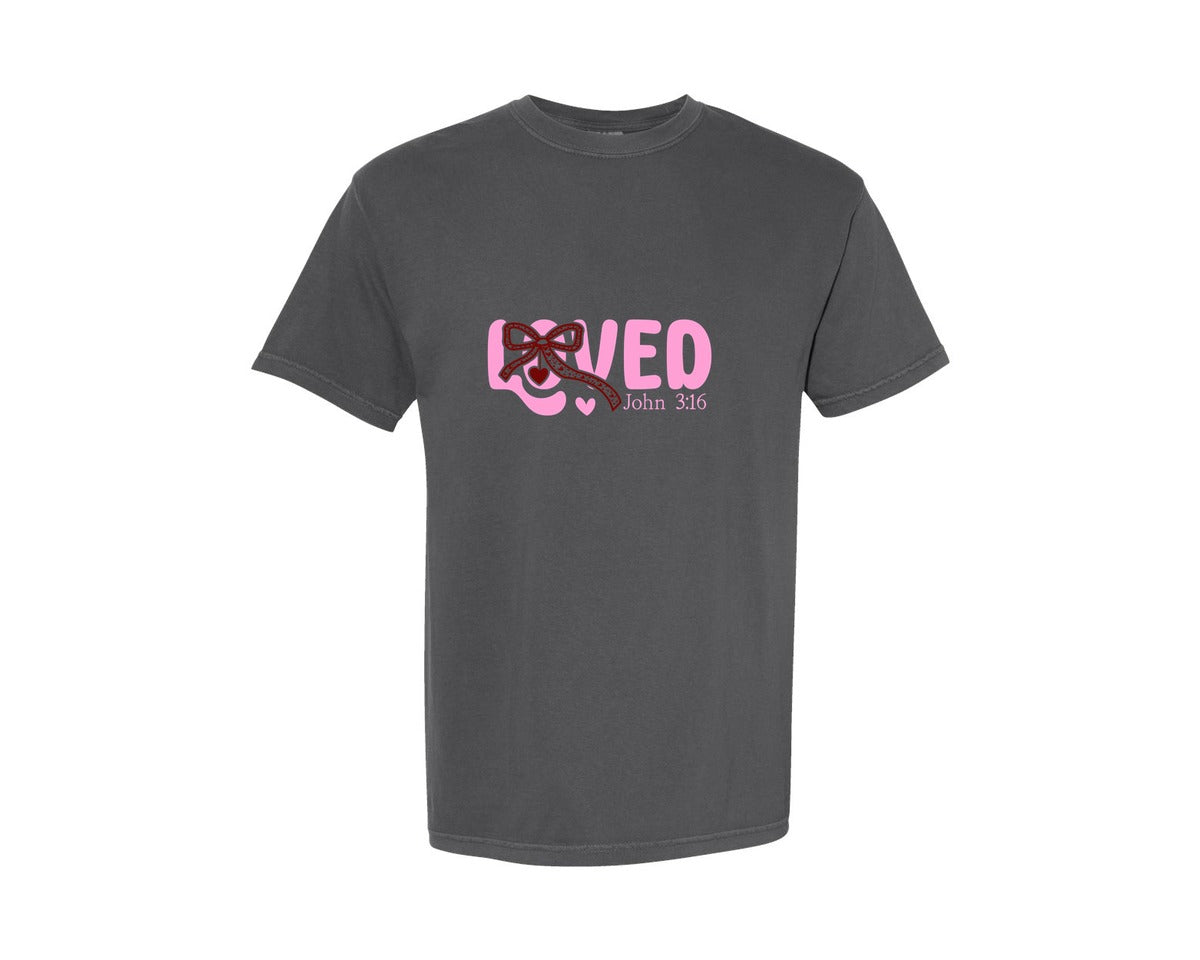 brand:Comfort Colors|color:Pepper|Valentine Day Svgloved John 316 Graphic T-Shirt