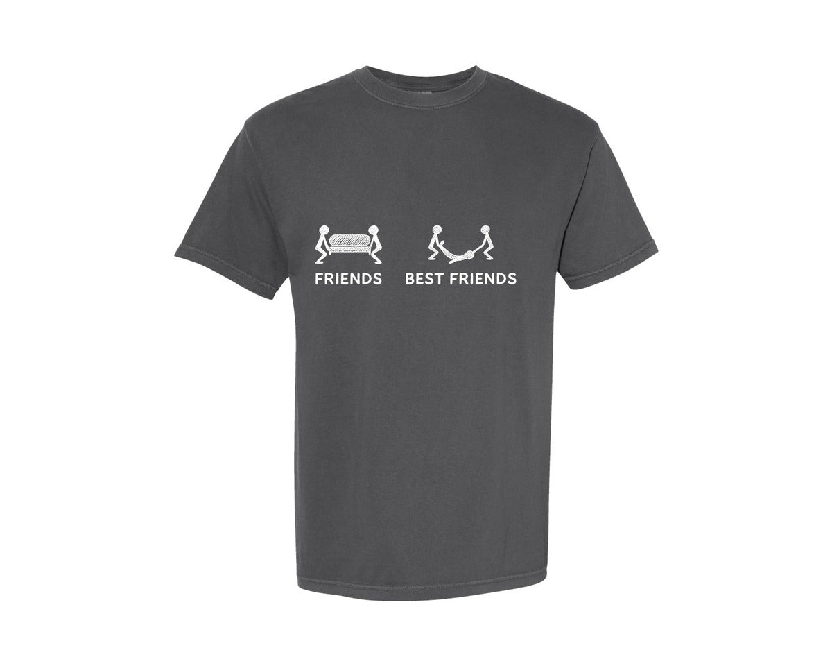 brand:Comfort Colors|color:Pepper|Best Friends Crime Joke Bestie Vibes Graphic T-Shirt