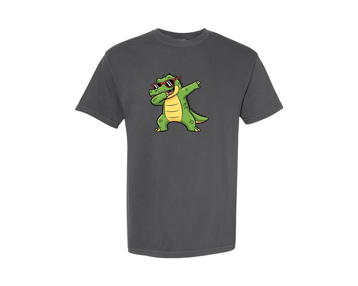 brand:Comfort Colors|color:Pepper|Cool Dabbing Alligator Graphic T-Shirt