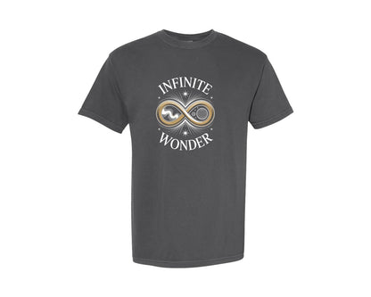 brand:Comfort Colors|color:Pepper|Infinite Wonder Space Typography Graphic T-Shirt