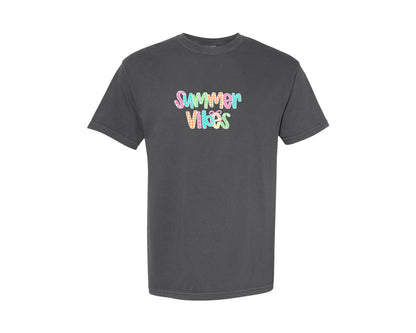 brand:Comfort Colors|color:Pepper|Coquette Summer Vibes Summer Lace Graphic T-Shirt