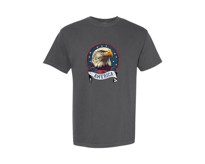 brand:Comfort Colors|color:Pepper|4Th Of July Patriotic America Graphic T-Shirt