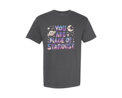 brand:Comfort Colors|color:Pepper|Stardust Quote Pastel Space Art Graphic T-Shirt