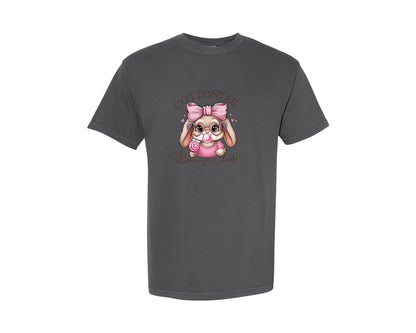brand:Comfort Colors|color:Pepper|Easter Coquette Cottontail Bunny Rabbit 6 Graphic T-Shirt