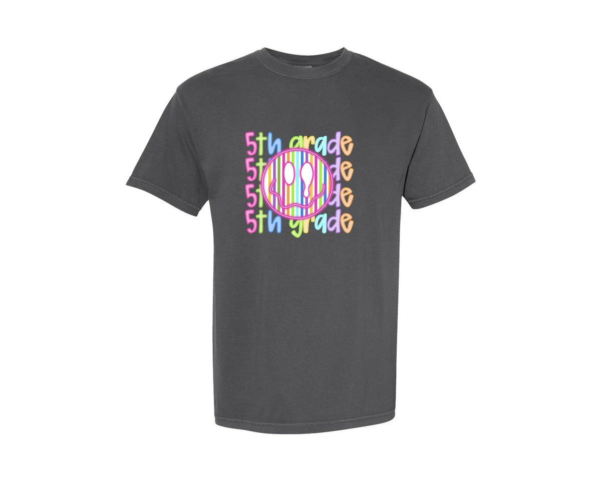 brand:Comfort Colors|color:Pepper|Neon Back To School Graphic T-Shirt